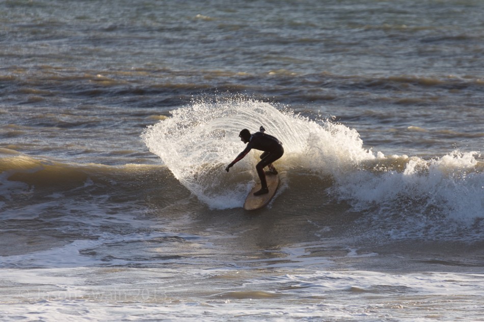 Low tide surfing at Freshwater Bay